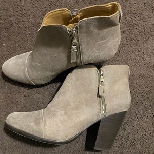 Rag & Bone gray booties women’s Sz 8.5 double zipper boots